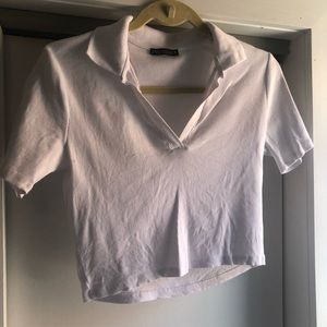 Zara cropped polo